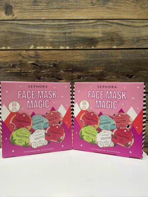 (2 Lot) Sephora Collections Facial Face Mask Magic 6 pc Set Kit - New
