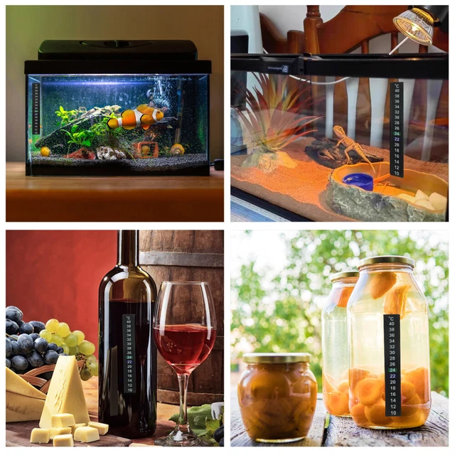 15 pegatinas para acuarios medidor cristal líquido flotante