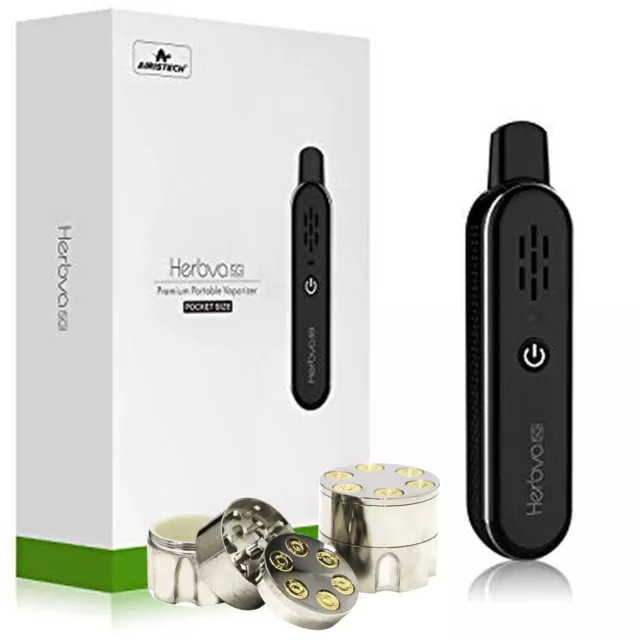 Airistech 5g Ultra Portable Dry Herb Vaporizer, 2xMouthpiece *FREE HERB GRINDER*