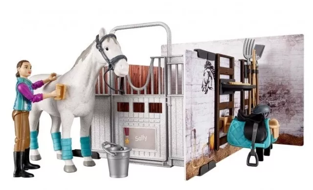 BRUDER - Set d'écurie Comprenant:Un cheval, une cavalière et des accessoires ...