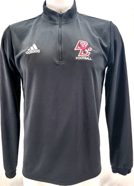 NEW Boston College Eagles Football Adidas Entrada 1/4 Zip Pullover Shirt Mens L