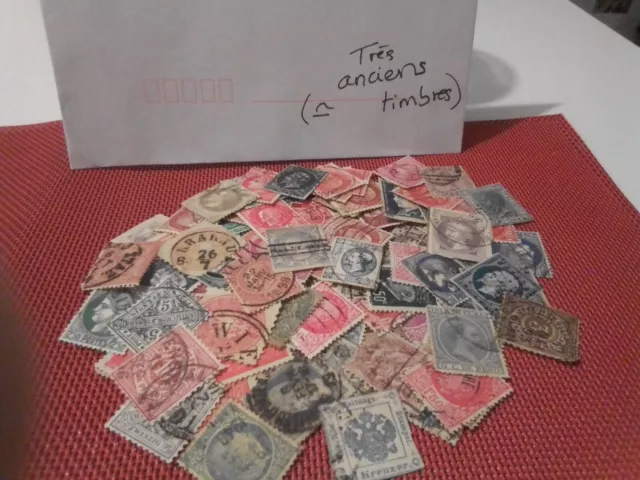 lot vrac collection + de 4 000 timbres France Monde à trier dont très anciens