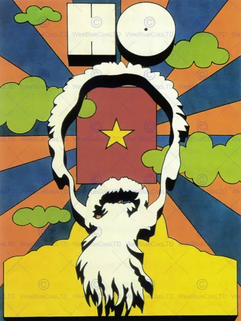Propaganda Ho Chi Minh Vietnam War Communism Large Poster Art Print Bb2459A