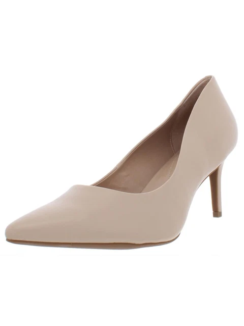ALFANI Womens Beige Step N' Flex Jeules Pointed Toe Stiletto Slip On Pumps 7.5 M