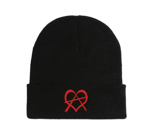 Freedom For Love Anarchy Logo Embroidered Beanie Hat Winter Autumn Cap