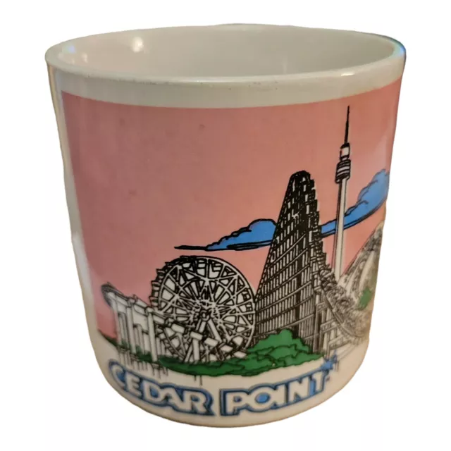 Vintage Cedar Point Amusement Park Sandusky Ohio Coffee Mug/Cup Good Condition