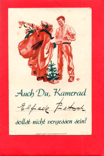 Tüte, Weihnachtsmann, Ach du Kamerad, Kriegsweihnacht, 1939, Bautzen, Alle für e