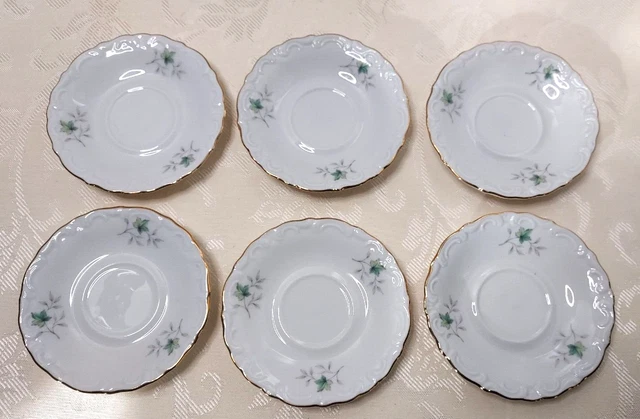 Winterling Bavaria Germany Demitasse Saucer Set Of 6 Discontinued Pattern Rosiau
