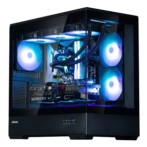 Zalman P30 BLACK, Mini-Tower, Tempered Glass, Drive Bays: 1x3.5"/2.5", 1x2.5"...