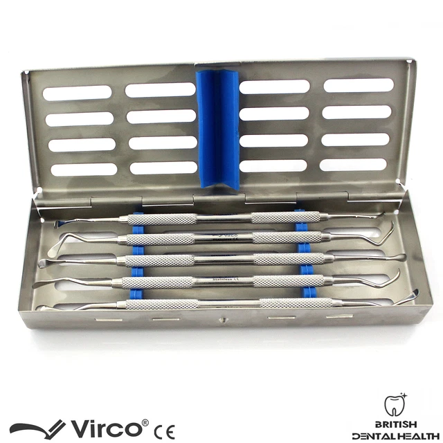 Set D'élévateurs Pour Lift Sinus En Acier Inoxydable - 5 Pièces, Stérilisable, Pour Implants Dentaires