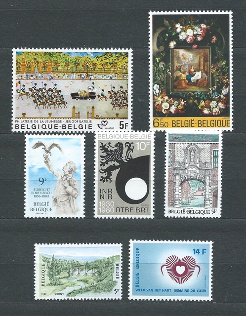 BELGIË BELGIQUE - 1980 YT 1991 à 1997 - TIMBRES NEUFS** MNH LUXE