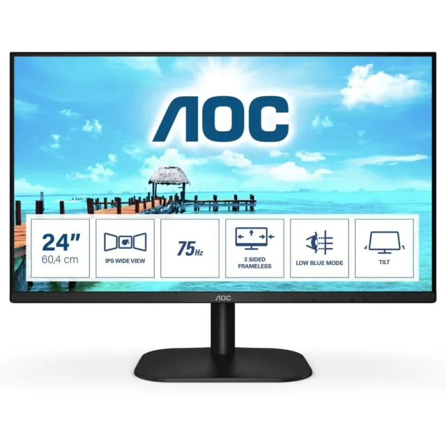 AOC B2 24B2XH/EU LED-Display 60,5 cm (23,8 Zoll) 1920 x 1080 Pixel Full HD Schw