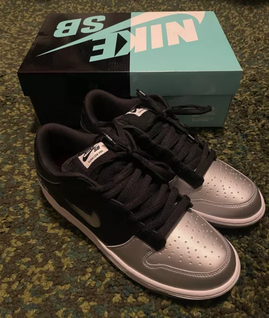 Nike SB Dunk Low QG QS Supreme Jewel Swoosh Silver Black Size 10.5 CK3480-001 Nike SB Dunk Low QG QS Supreme Jewel Swoosh Silver Black Size 10.5 CK3480-001