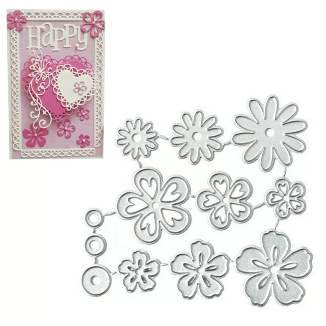 Flowers Metal Cutting Dies Stencil Scrapbooking Embossing Paper Cards Making DIY