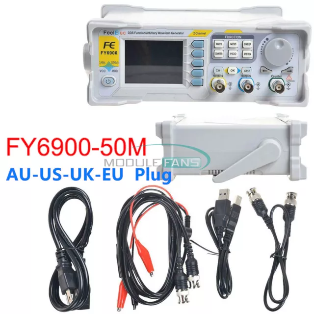 50MHz FY6900-50M FeelTech DDS Dual Channel Function Arbitrary Waveform Generator