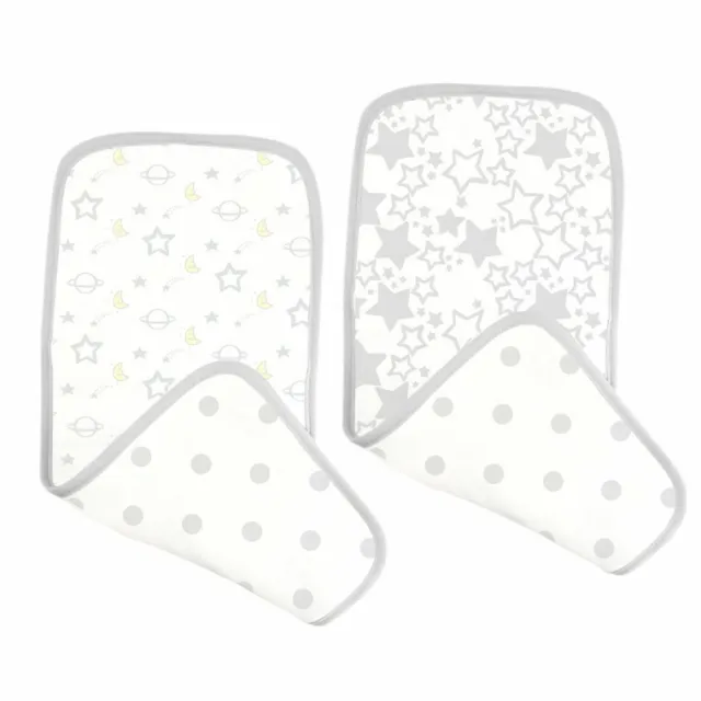 2 New Swaddle Designs Baby Burp Cloth Set of Two Muslin Baby Burpies