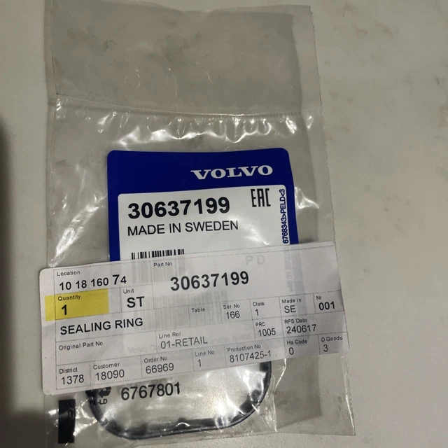 Genuine Volvo V70 XC70 S80 XC60 XC90 Oil Cooler Gasket seal