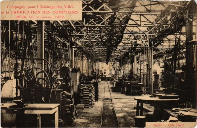 CPA PARIS 15e 106-108, Rue de Lourmel Fabrication des Compteurs (1249297)