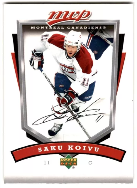 2006-07 Upper Deck MVP Saku Koivu Montreal Canadiens #152