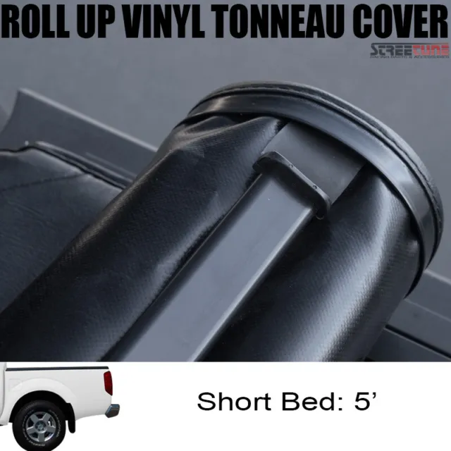 For 05-21 Frontier/Equator 5 Ft 60" Short Bed Lock & Roll Up Soft Tonneau Cover