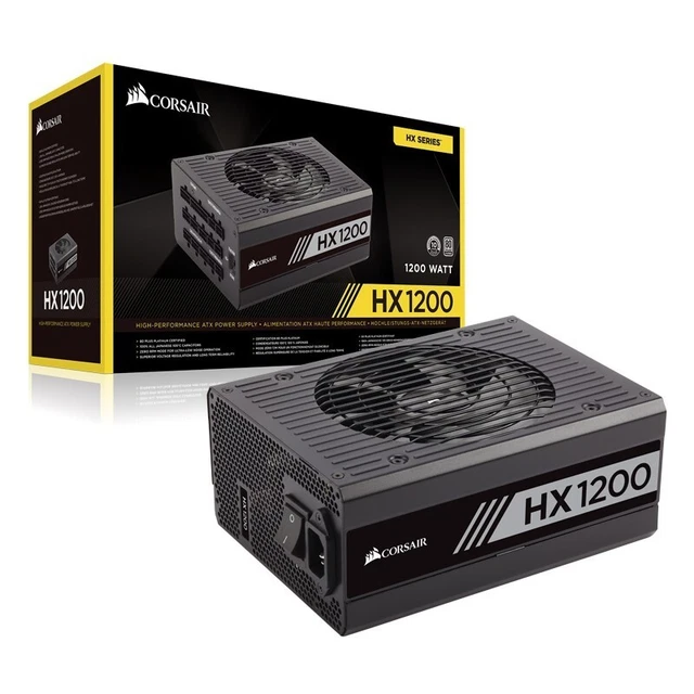 CORSAIR HX1200 | 1200W Alimentation PC Modulaire 80 PLUS Platinum ATX PSU 8x8pin