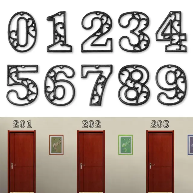 Props Wrought Iron Numerals House Address Iron Cast Numbers Door Number