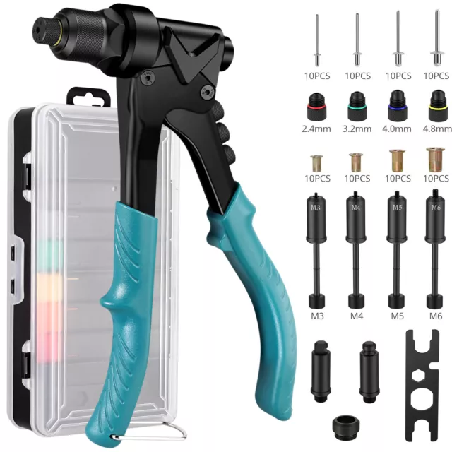 Kit di 10'' Pistola per Rivetti Inserti Filettati Dadi per Rivetti Professionale