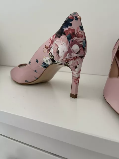 TED BAKER PINK Floral Heeled Shoes £30.00 - PicClick UK