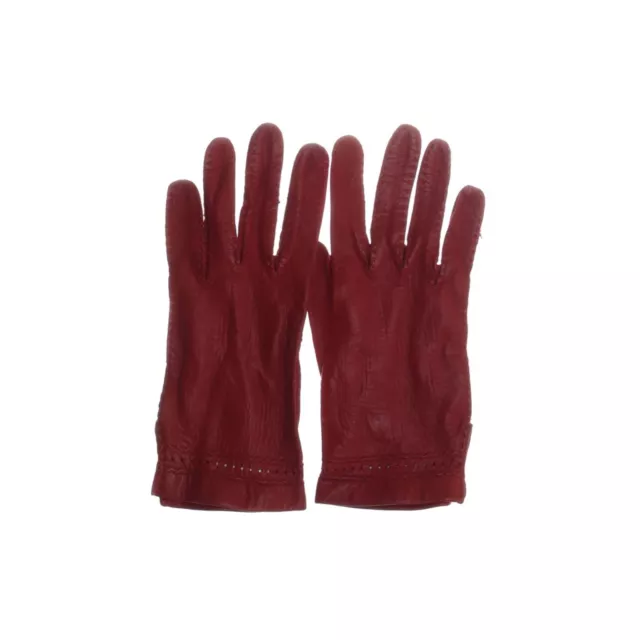 Handschuhe, Größe: 6 1/2, Lederhandschuhe, Leder, Rot, Damen