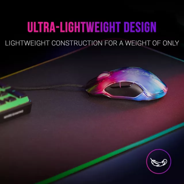 MARSGAMING MMGLOW, RGB Chroma-Glow Gaming Mouse, Mirror Finish, Ultra-Lightweigh 2
