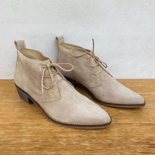🔹☘️ IVYLEE COPENHAGEN Suede Leather Lace Up Ankle Boots Chelsea Shoes ...