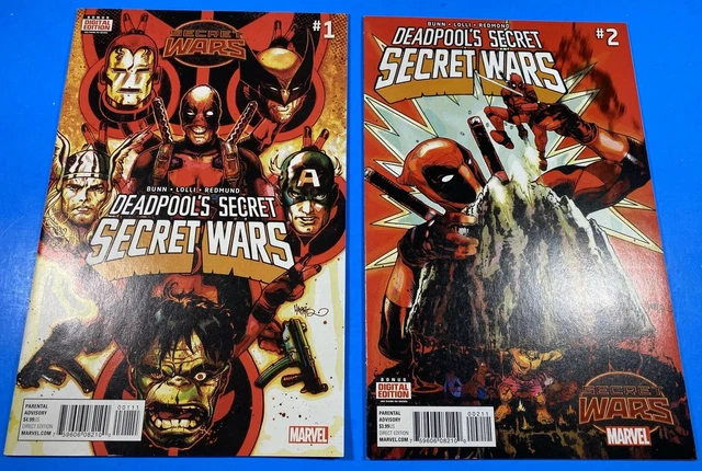 Deadpool's Secret Wars #1 And #2 LOT Marvel Comics 2015. NM (9.4)  Unread!