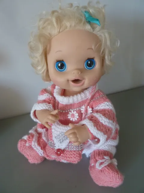 baby alive Doll talking baby with  dress working with batteries