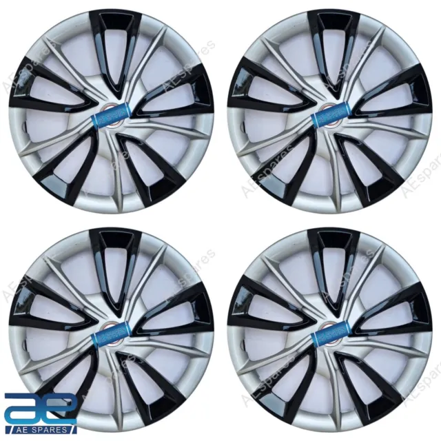 4 Pcs New Wheel Hub Caps Cover Plastic Silver Black 17" For Mahindra new XUV700
