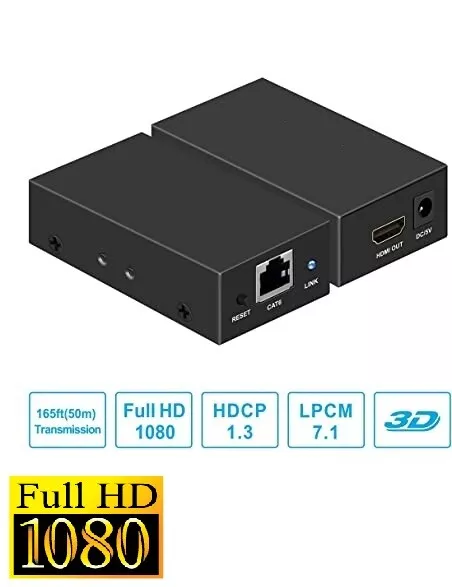 1080P Full Hd 3D Extender Hdmi Ir Su Cavo Lan Rj45 60 Metri