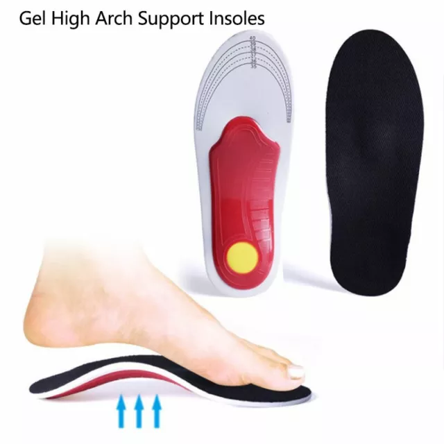Orthotic Gel High Arch Support Insoles Pad 3D Arch Support Flat Feet For Uni*DY