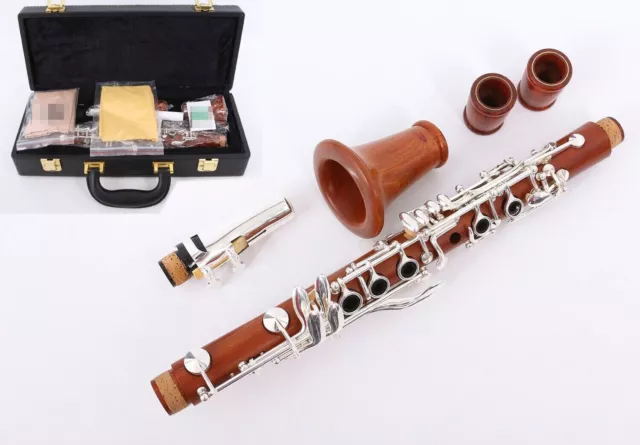 Professional E flat Clarinet Rosewood Clarinet Eb Key Good Sound Case 2 Barrels