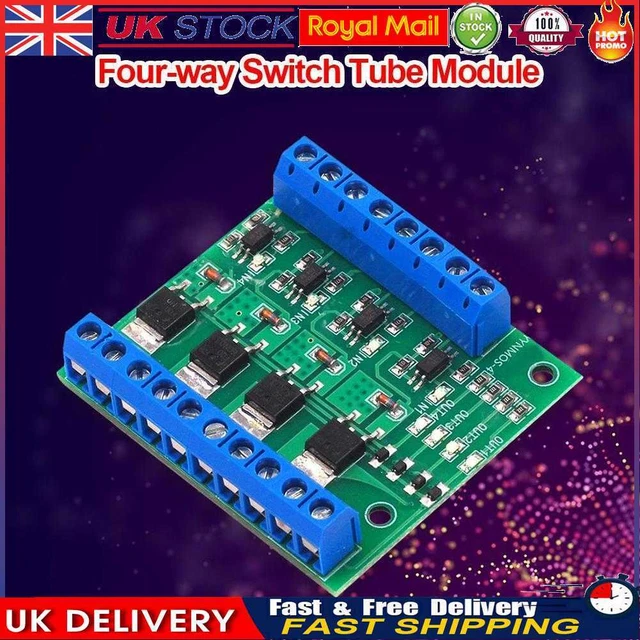 4-Channel MOS FET Amplifier Board Driver Module PWM 3-20V to 3.7-27V DC 10A