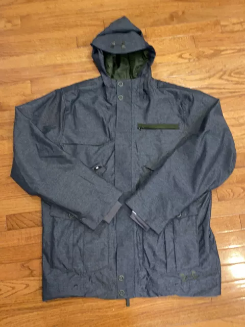 Under Armour Men's Hooded Jacket Coldgear Insulated Coat Size Large Excellent
