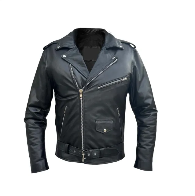 Leather  Motorbike Jacket Biker Motorcycle With Genuine  Top Quality