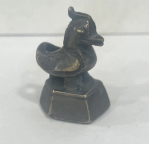 South East Asia Opium Weight Bronze Bird Duck China Antique 1.25" x 2" 5.8 Oz 2