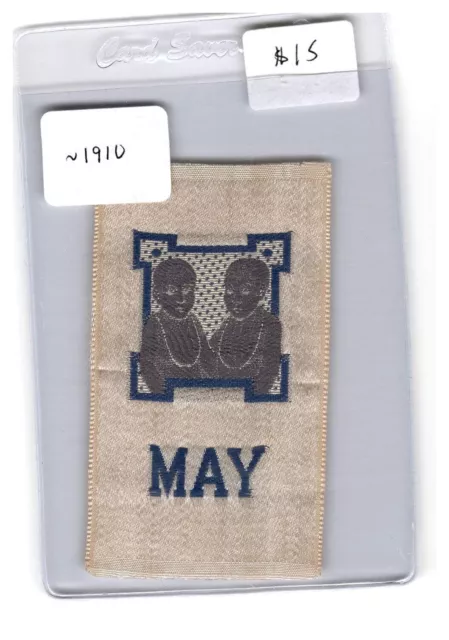 1910-15 Zodiac Candian Imperial Tobacco Silk May Gemini Sign