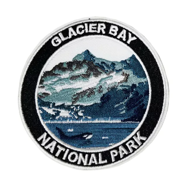 Glacier Bay National Park Patch Embroidered Iron-on Applique Travel Souvenir