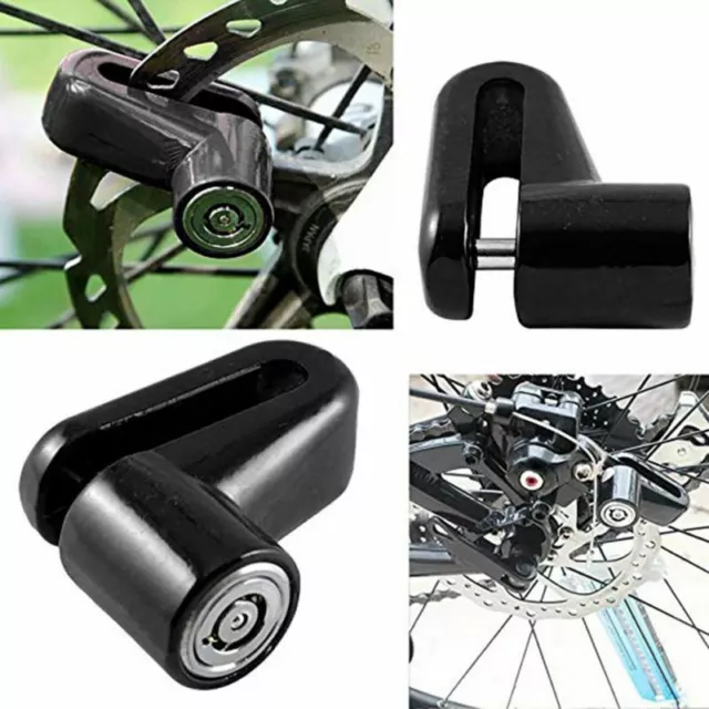 Motorcycle Bicycle Scooter Bike Safety Anti-theft Disk Disc Brake Rotor Lock BK