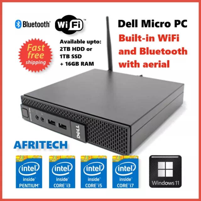 Win11-DELL 3020 9020 Mini i7 3.6GHz 2TB SSD 16GB RAM Built-in WiFi+BLUETOOTH VAT