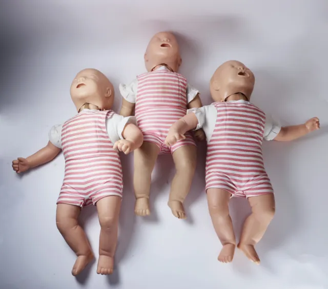 3 LAERDAL BABY ANNE Infant Manikin CPR EMS EMT Training Nursing+ Access & Bag