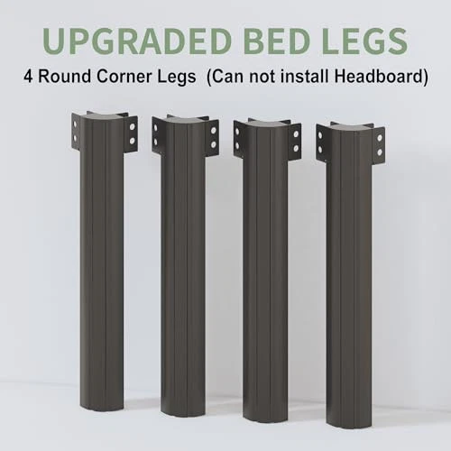 AMOBRO Low Bed Frame - Heavy Duty Metal King Bed Frame In Matte Black