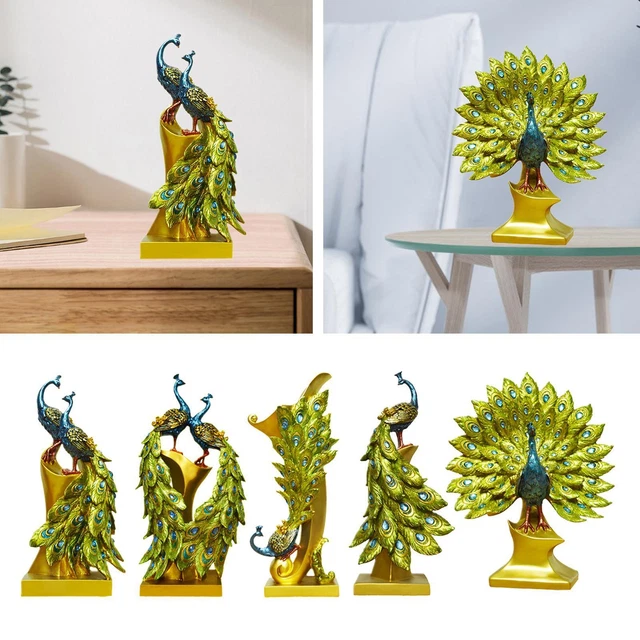 Peacock Small Decor Statue Skulptur, Bücherregal Dekor Akzente, Moderne