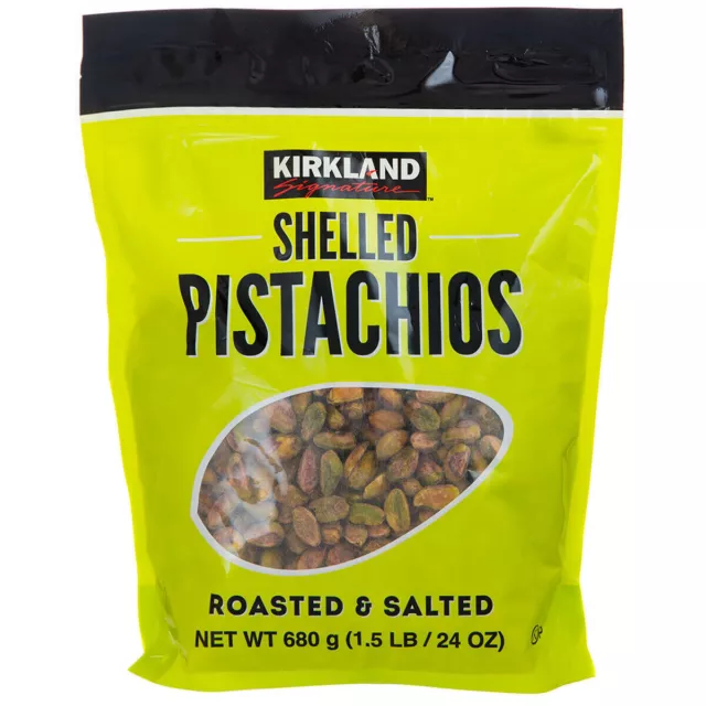 Kirkland Signature Shelled Pistachios 680g Roasted & Salted Product of USA