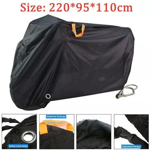 Heavy Duty Waterproof Motorcycle Motorbike Cover Outdoor Rain Dust UV Protector